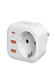DEANB AC-115 2500W 3.4A 2USB 1Type-C 1Soket Akım Korumalı Şarj Adaptörü Priz Çoğaltıcı - 1