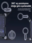 DEANB 360 Döner Manyetik Telefon Tutucu  Esnek Alüminyum Kol, Araç İçi Ayarlanabilir Stand thumbnail 3