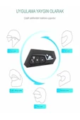 DEANB BT 5.0+EDR 820mAh Lityum Stereo HD İnterkom Sesli Asistanlı Bluetooth Kask Kulaklığ - 4