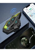 ÇELİKWORK Shark2 Motorcu Kask Kulaklığı 2 Kişi 1km Interkom Gürültü Azaltma Müzik Paylaşımı Rgb Işık Wireless thumbnail 2