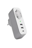 ÇELİKWORK FTR017 3İN1 Termal Akım Korumalı 2USB-A 1SOKET 3680W 1 PD TYPE-C ÇOKLAYICI PRİZ - 2