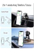 DEANB 2in1 Sarsıntı Önleyici Araç Telefon Tutucu - Ayna Ve Torpido Montajlı, 360° Dönen Vantuzlu Tutucu - 6