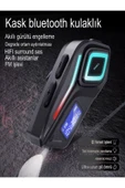 DEANB IP68 Su Geçirmez FM Radyolu Fenerli HD LCD Ekran İNTERKOM Bluetooth Motosiklet Kask Kulaklığı - 3