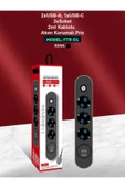 çelikwork inspiring technology Ftr 2500w Termal Akım Korumalı 3’lü Priz – 2 Usb, 1 Type-c, 2 Metre Kablo, Sigortalı Çoklayıcı, 10a - 5