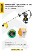 RTM9638 Benzinli Sırt Tipi Tırpan 52 Cc 1.9 Hp - (Tırpan Bıçağı, Misina Başlığı, Hediyeli) - 1