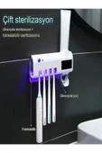DEANB Şarjlı UV Diş Fırçalık Sterilizatör Sensörlü Duvara Monte Diş Fırçası Tutucu Banyo Düzenleyici - 1
