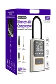 DEANB 150PSI 3600mAh Dijital Taşınabilir Araç Hava Kompresörü Led ışıklı Lastik Şişirme Pompası - 8