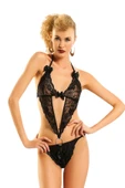 Siyah Dantelli Bodysuit - 1