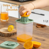 Porsima 06-1108 Detoks Sürahi & Limonluk Şeffaf 1 L - Yeşil - 1