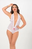 Beyaz Dantel Bodysuit - 1
