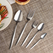 Porsima ETN-826 Atlantis 30 Parça Paslanmaz Çelik Çatal Kaşık Takımı - 1