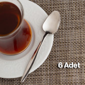 Porsima Paslanmaz Çelik 6 Parça Çay Kaşık Takımı - 1