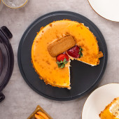 Porsima 1091 Antrasit Yuvarlak Kek Pasta Börek Saklama Kabı - Kilitli Kapaklı Taşıma Fanusu 25 cm - 5