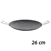 Esra Çok Amaçlı Granit Pişirme Tavası -Çift Yönlü Döküm Sac Kavurma Gözleme Tavası- 26 cm Siyah - 2
