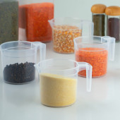 Porsima KRD-0040 2'li 400 mL Şeffaf Plastik Ölçek Kabı - Beher Ölçü Kabı thumbnail 3