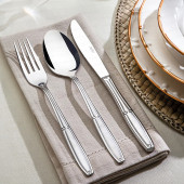 Nehir Buket Sade 84 Parça 18/10 Paslanmaz Çelik Çatal Kaşık Bıçak Takımı 12 Kişilik - 1