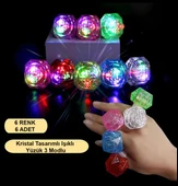 Kristal LED Parti Yüzük Seti (6'lı) - 1