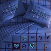 Glow Parlayan Çift Kişilik Nev Takımı Romenta Kırmızı thumbnail 5