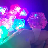 Kristal Tasarımlı Led Glow Işıklı 3 Modlu Mor Yüzük 3.5 x 5 cm - 3