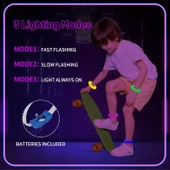 Festival & Parti LED Bileklik Baskı Yapılabilir 3 Farklı Mod Işıklı 1 Adet - 5