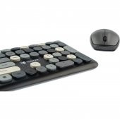 Hunter Series Gray Xt Retro Kablosuz Klavye ve Mouse Seti - 5