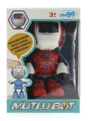 YUMURCAK TOYZ Dekoratif Sesli Işıklı Mini Sevimli Kırmızı Robot Kız Erkek Çocuk Oyuncak Eğitici Oyuncaklar - 2