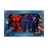 YUMURCAK TOYZ Işıklı 2'li Power Robot Transformer Dönüşen Araçlar Kız Erkek Çocuk Oyuncak Eğitici Oyuncaklar - 1