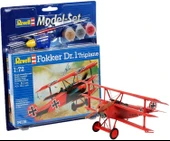 YUMURCAK TOYZ Revell 1:72 Fokker Dr.1 Triplane Model Seti 64116 Kız Erkek Çocuk Oyuncak Eğitici Oyuncaklar - 3