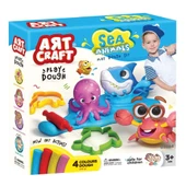 YUMURCAK TOYZ Art Craft Deniz Hayvanları Oyun Hamuru Seti 13 Parça Kız Erkek Çocuk Oyuncak Eğitici Oyuncaklar - 1