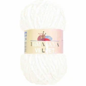 Himalaya Velvet Kadife El Örgü İpi 90001 Beyaz - 1
