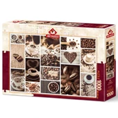 YUMURCAK TOYZ 5233 Kahve Çekirdekleri 1000 Parça - Art Puzzle Kız Erkek Çocuk Oyuncak Eğitici Oyuncaklar - 1