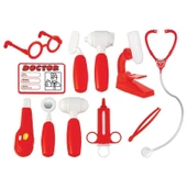 YUMURCAK TOYZ Çantalı Doktor Seti Kırmızı Kız Erkek Çocuk Oyuncak Eğitici Oyuncaklar thumbnail 1
