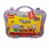 YUMURCAK TOYZ 2463 Crafy Kral Şakir Çantalı Oyun Hamuru Seti 200 g 20 Parça Kız Erkek Çocuk Oyuncak Eğitici Oyunca - 1
