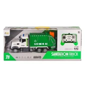 YUMURCAK TOYZ A8196-QH9003-1-2 Kumandalı Sesli ve Işıklı Çöp Kamyonu 1:12 Kız Erkek Çocuk Oyuncak Eğitici Oyuncakl - 1
