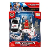 YUMURCAK TOYZ 1:32 Sesli ve Işıklı Dönüşebilen Robot Kız Erkek Çocuk Oyuncak Eğitici Oyuncaklar thumbnail 3