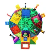 YUMURCAK TOYZ Magnescape Magnetic Tiles 20 Parça Kız Erkek Çocuk Oyuncak Eğitici Oyuncaklar thumbnail 1