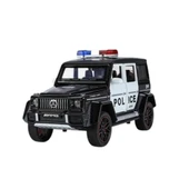 YUMURCAK TOYZ XHD-B2433 -Vardem Çek Bırak Işıklı ve Sesli G Polis Metal Jeep 1:24 Kız Erkek Çocuk Oyuncak Eğitici thumbnail 1