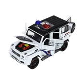 YUMURCAK TOYZ XHD-B2433 -Vardem Çek Bırak Işıklı ve Sesli G Polis Metal Jeep 1:24 Kız Erkek Çocuk Oyuncak Eğitici thumbnail 3