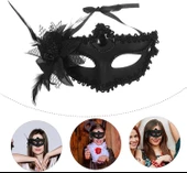 Siyaat Renk Yandan Tüylü Güllü Parti B Venedik Maskesi 16x22 thumbnail 9