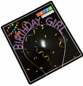 Mor Renk Kristal Taşlı Parlak Birthday Girl Yazılı Taç 16x17 cm thumbnail 14