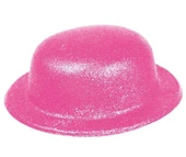 Pembe Renk Simli Melon Yuvarlak Parti Şapkası 24x26 cm thumbnail 2