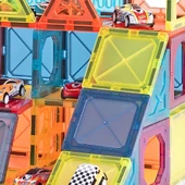 YUMURCAK TOYZ Magnetic Tiles Version 112 Parça Kız Erkek Çocuk Oyuncak Eğitici Oyuncaklar thumbnail 2