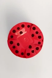 12 cm Kaktüs Sukulent Saksısı 5 Adet Kırmızı Tekpar Plastik Üretim Saksısı Bol Drenaj Deliği - 4