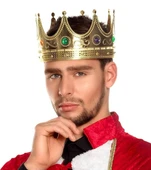 Altın Renk Yetişkin Çocuk Uyumlu Kral Tacı 60 cm thumbnail 11