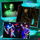 Karanlıkta Yanan Asılabilir ip Aparatlı Glow Kolye Glow Lamba 6 Adet 6 Renk 15 cm - 18