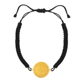 AgaKulche 22 Ayar Tam Altınlı Siyah İpli Bileklik - 2