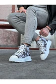 Beyaz Askeri Yarım Bilek Casual Ayakkabı - 8