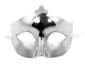 Gümüş Renk Kostüm Partisi Ekstra Parlak B Maskesi 15x10 cm thumbnail 3