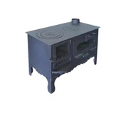 ŞEHZADE CAMLI ALTAŞ Kuzine SOBA 4 MM ÇOK AMAÇLI BAHÇE TİPİ KUZİNE SOBA ÖZEL EL YAPIMI SOBA - 1