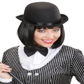 Charlie Chaplin Stil Yetişkin Şapkası – Siyaelon Parti Şapkası thumbnail 7